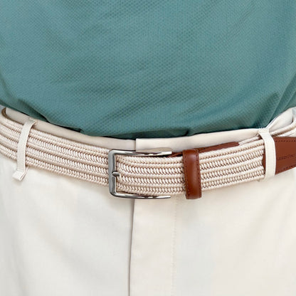 BRAIDED PERFORMANCE GOLF BELT - SAND